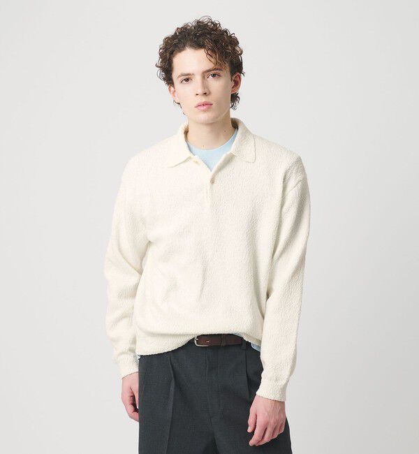 BEAUTY&YOUTH UNITED ARROWS「ヴァンプコットン ポロニット ウォッシャブル」|ニット・セーター|CREAM