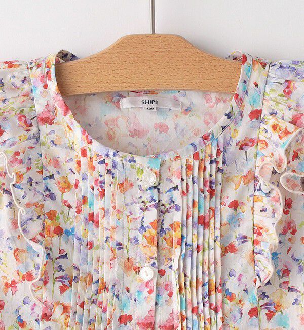 SHIPS KIDS「SHIPS KIDS:80～90cm / フリル ブラウス」|シャツ・ブラウス|