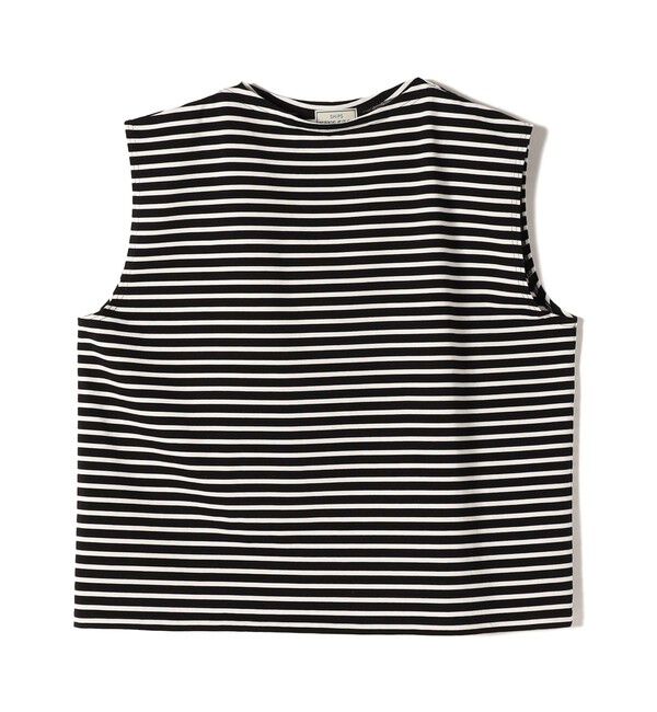 SHIPS for women「SHIPS NINE CASE:スリーブレス ボーダー TEE」|Tシャツ・カットソー|