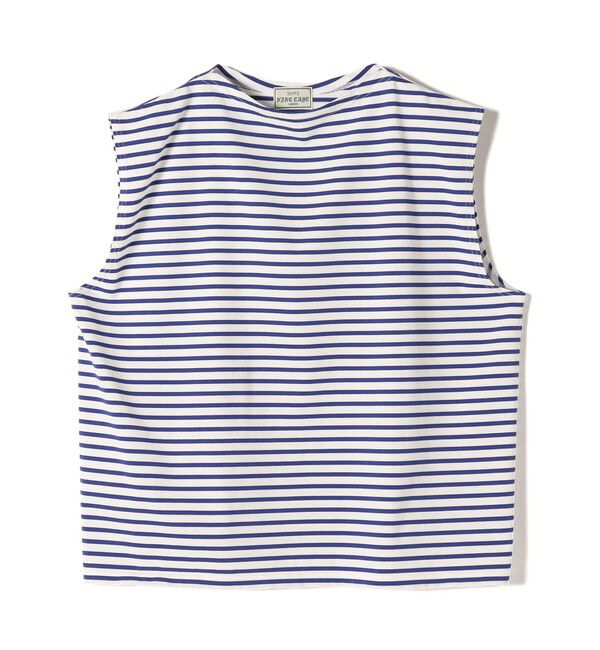 SHIPS for women「SHIPS NINE CASE:スリーブレス ボーダー TEE」|Tシャツ・カットソー|