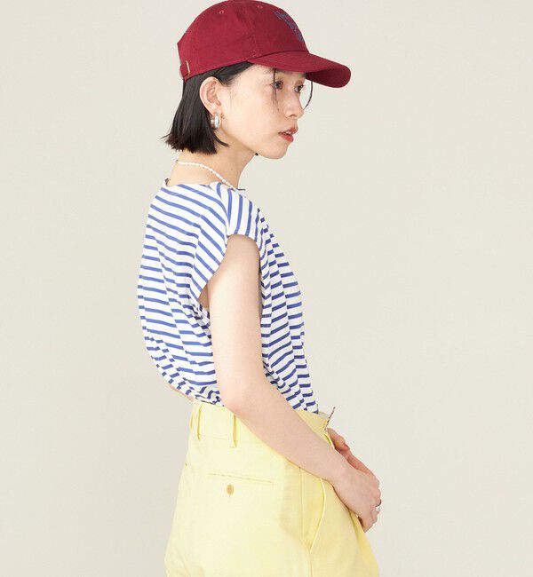 SHIPS for women「SHIPS NINE CASE:スリーブレス ボーダー TEE」|Tシャツ・カットソー|