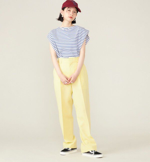 SHIPS for women「SHIPS NINE CASE:スリーブレス ボーダー TEE」|Tシャツ・カットソー|