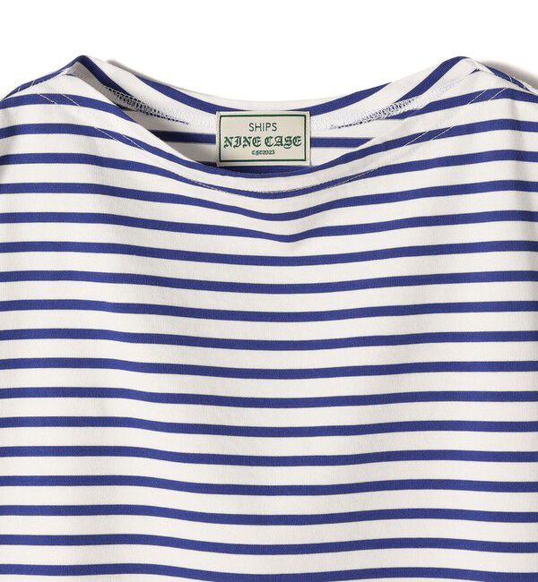 SHIPS for women「SHIPS NINE CASE:スリーブレス ボーダー TEE」|Tシャツ・カットソー|