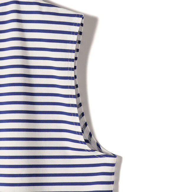 SHIPS for women「SHIPS NINE CASE:スリーブレス ボーダー TEE」|Tシャツ・カットソー|