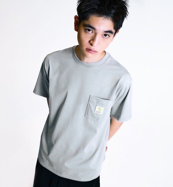 SHIPS「City Ambient Products: スクエアロゴ ポケット Tシャツ」|Tシャツ・カットソー|