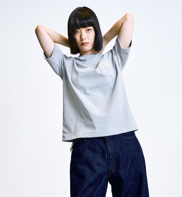 SHIPS「City Ambient Products: スクエアロゴ ポケット Tシャツ」|Tシャツ・カットソー|