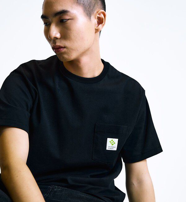 SHIPS「City Ambient Products: スクエアロゴ ポケット Tシャツ」|Tシャツ・カットソー|