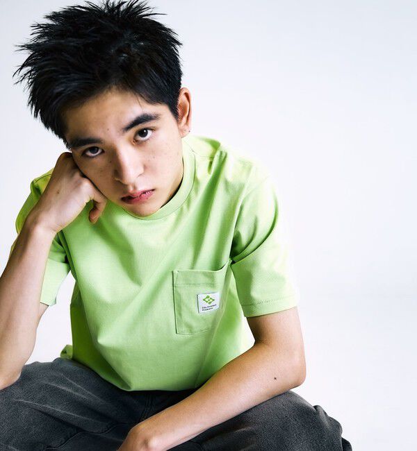 SHIPS「City Ambient Products: スクエアロゴ ポケット Tシャツ」|Tシャツ・カットソー|