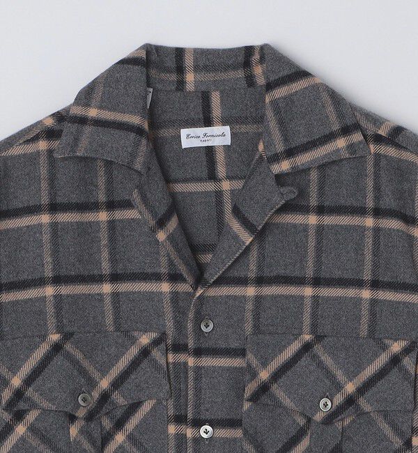 SHIPS「【SHIPS別注】Errico Formicola: ウィンドウペーンチェック オーバーシャツ」|シャツ・ブラウス|