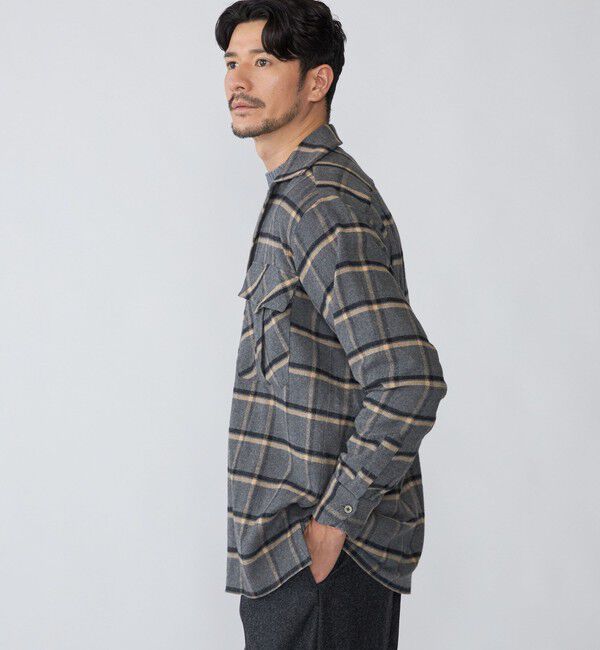 SHIPS「【SHIPS別注】Errico Formicola: ウィンドウペーンチェック オーバーシャツ」|シャツ・ブラウス|