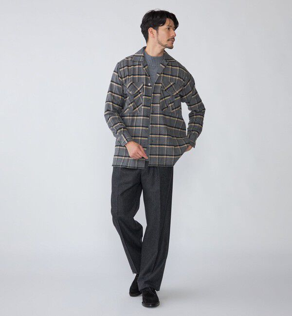 SHIPS「【SHIPS別注】Errico Formicola: ウィンドウペーンチェック オーバーシャツ」|シャツ・ブラウス|