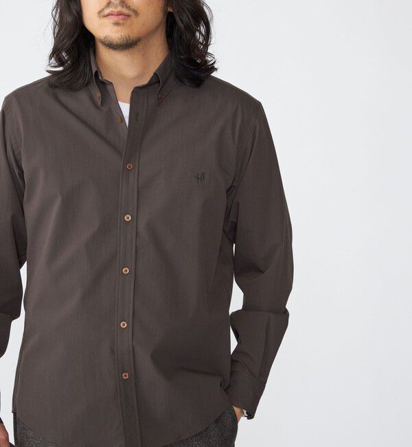 SHIPS「【WEB限定】SHIPS: 防シワ・吸水速乾 Drymix(R)タイプライターミニボタンダウンシャツ」|シャツ・ブラウス|