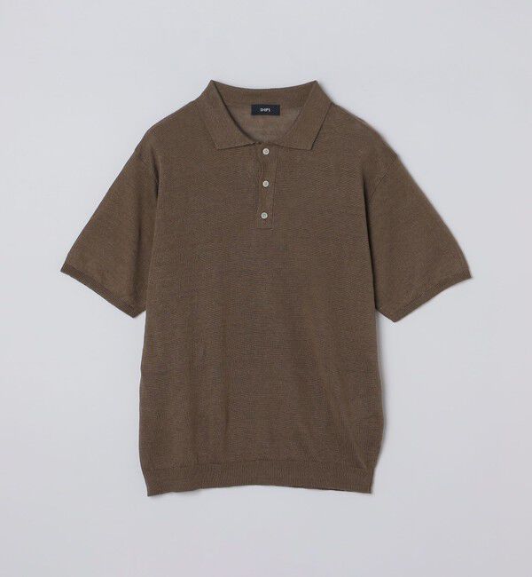 SHIPS「SHIPS:〈手洗い可能〉12ゲージ イタリー リネン ニット ポロ ショートスリーブ」|ポロシャツ|
