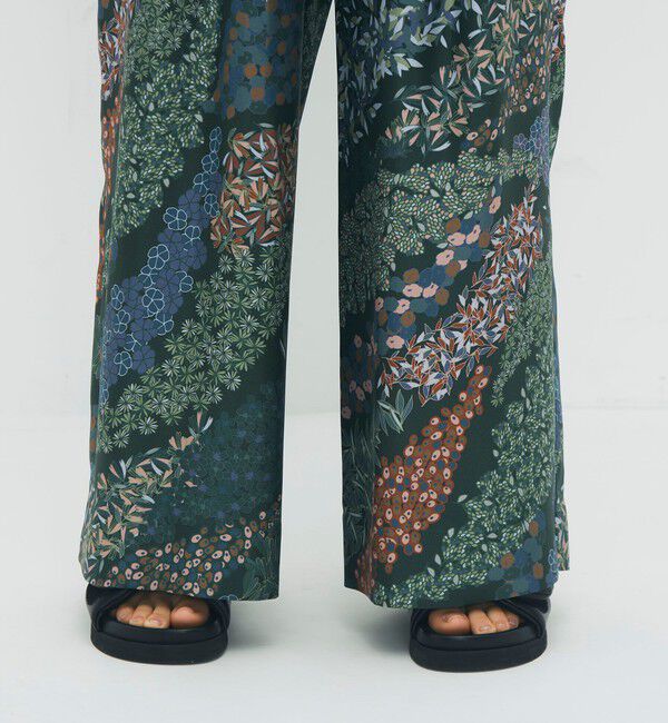 CABaN「シルクツイル FLOWER RIVERプリント 2タックワイドパンツ」|その他|