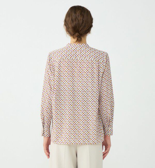 Ballsey「ミルフィープリント スキッパータックブラウス」|シャツ・ブラウス|