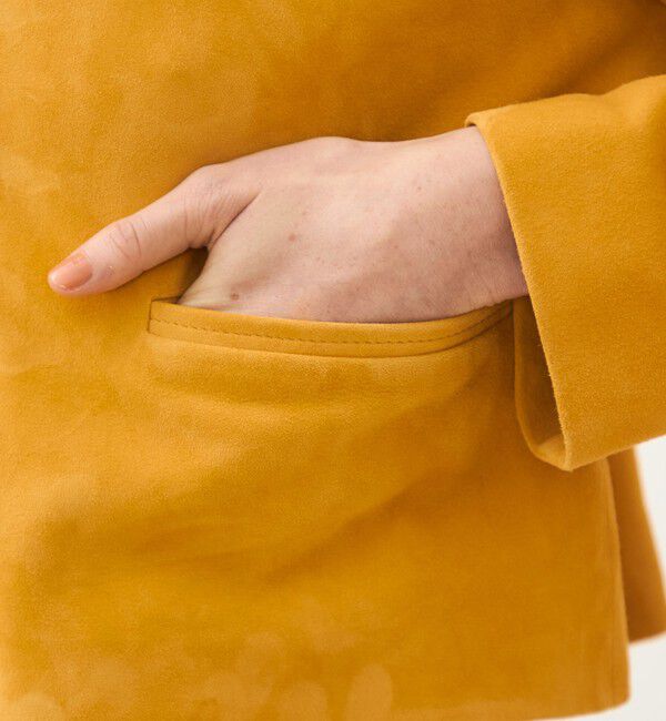 TOMORROWLAND collection「ゴートスエード クルーネックジャケット」|ノーカラージャケット|