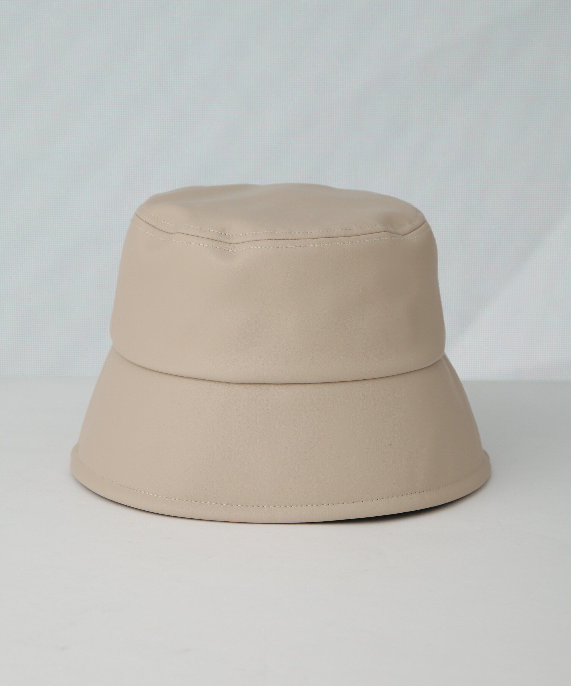 nano･universe「フェイクレザーバケットハット」|キャップ・キャスケット|