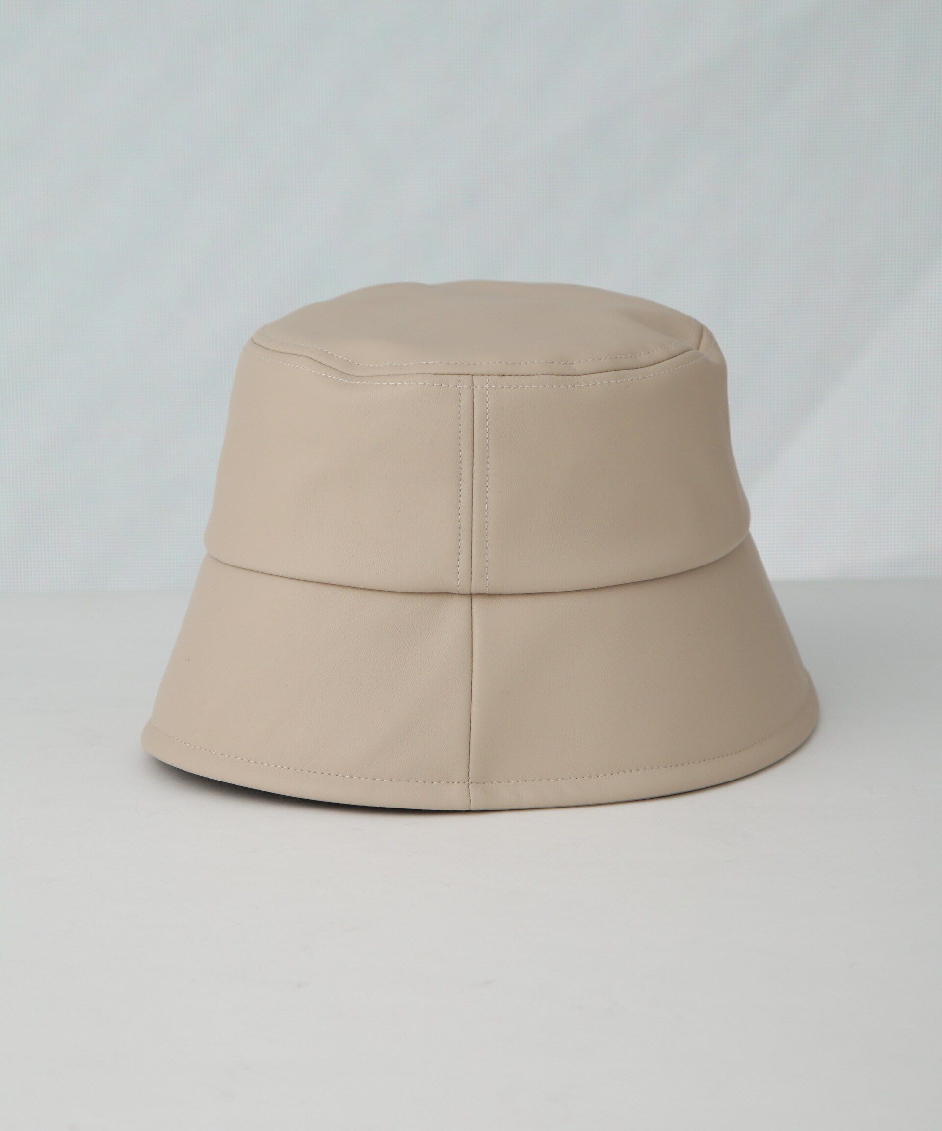 nano･universe「フェイクレザーバケットハット」|キャップ・キャスケット|