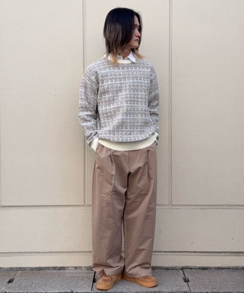 nano･universe「ツイードジャガードニット」|ニット・セーター|