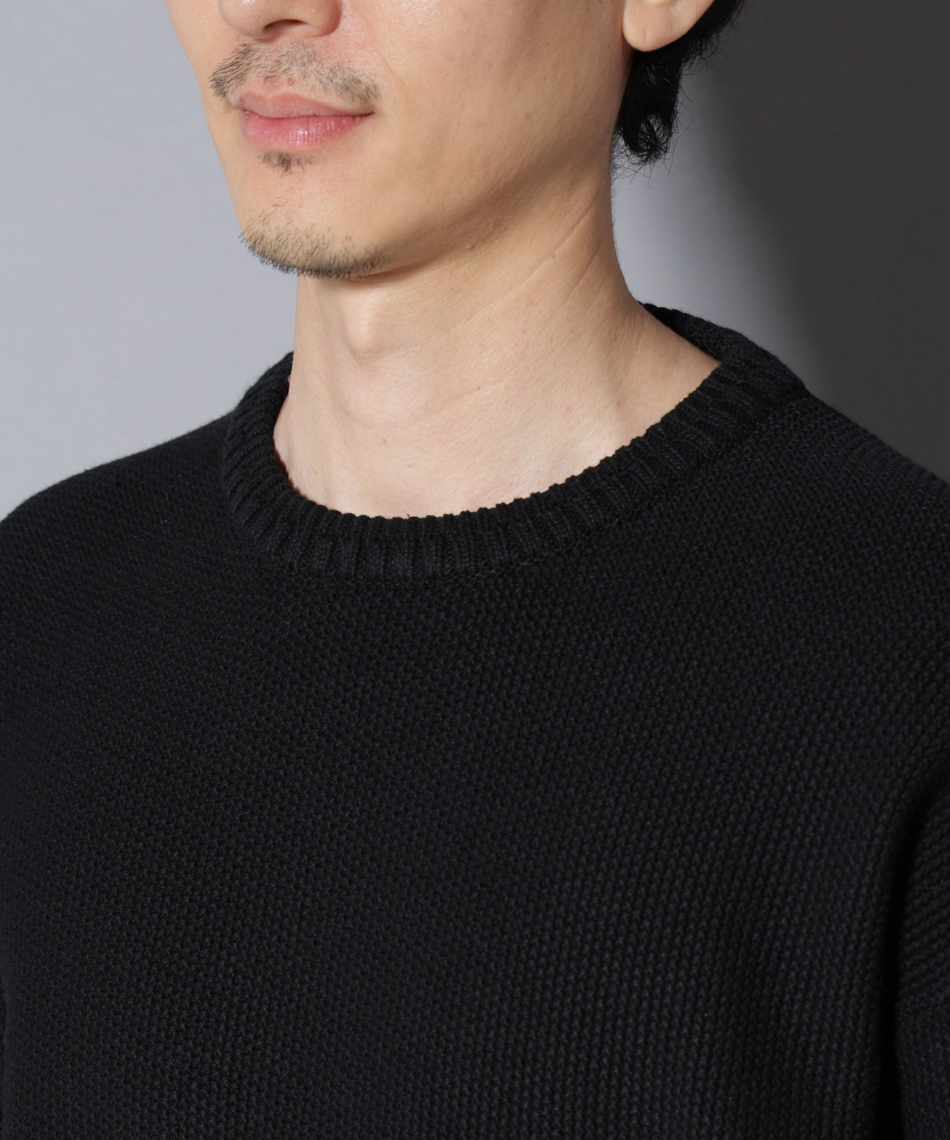 nano･universe「コットンMIXバルキーカノコクルーネックニット」|ニット・セーター|