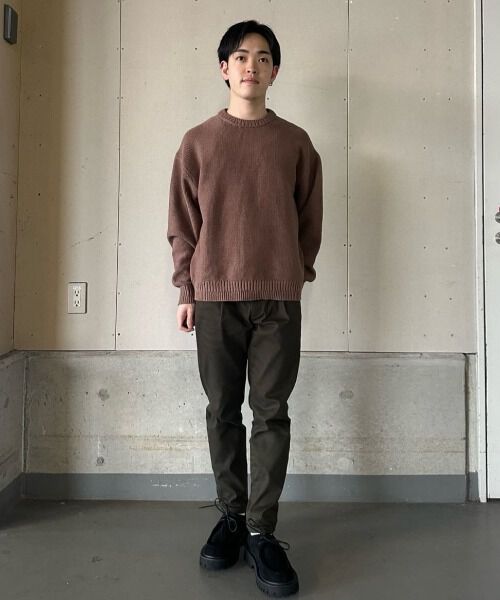 nano･universe「コットンMIXバルキーカノコクルーネックニット」|ニット・セーター|