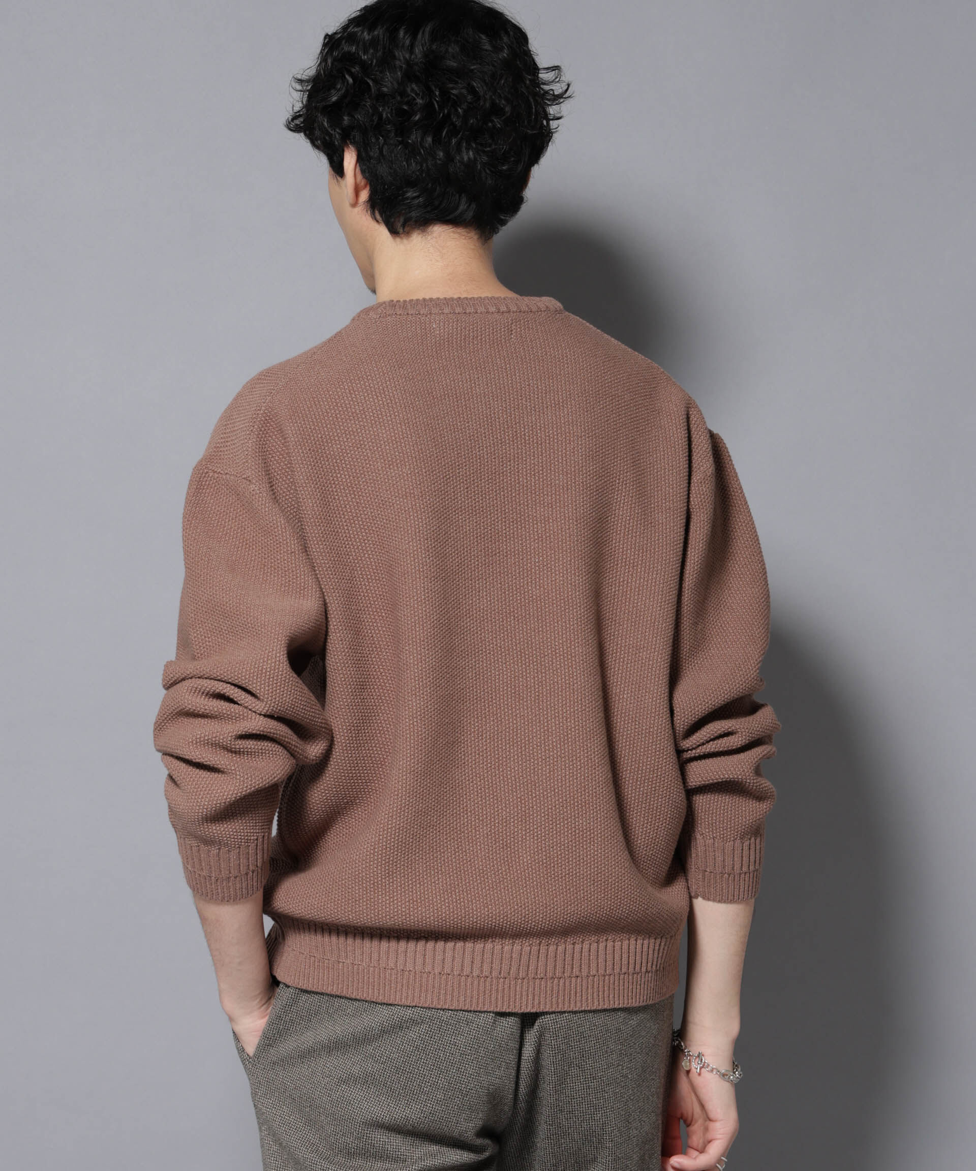 nano･universe「コットンMIXバルキーカノコクルーネックニット」|ニット・セーター|