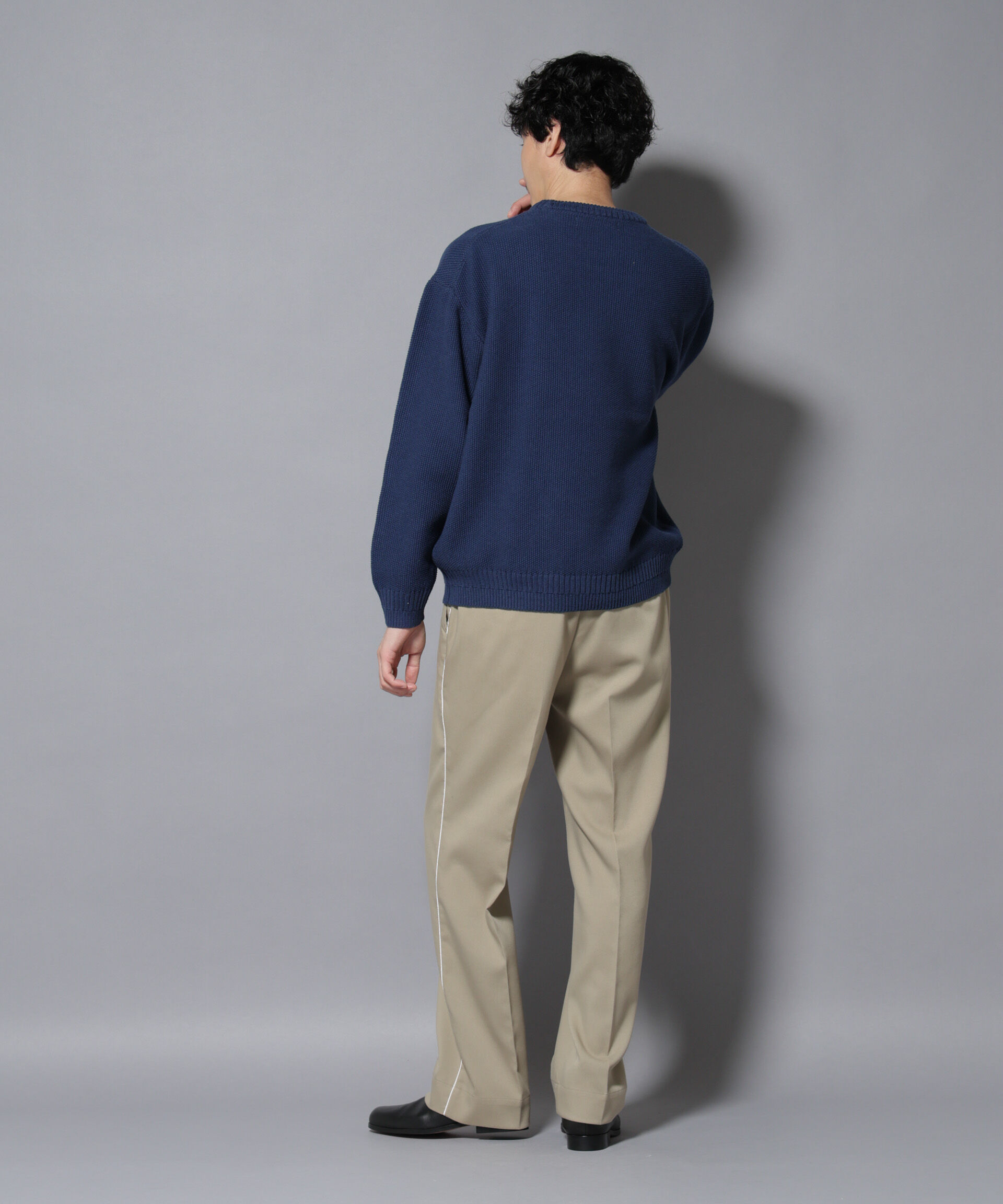 nano･universe「コットンMIXバルキーカノコクルーネックニット」|ニット・セーター|