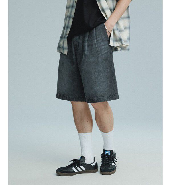 ADAM ET ROPE'「ダメージデニム バギー イージー ショーツ / ADAM ET ROPE' JEANS」|デニム|