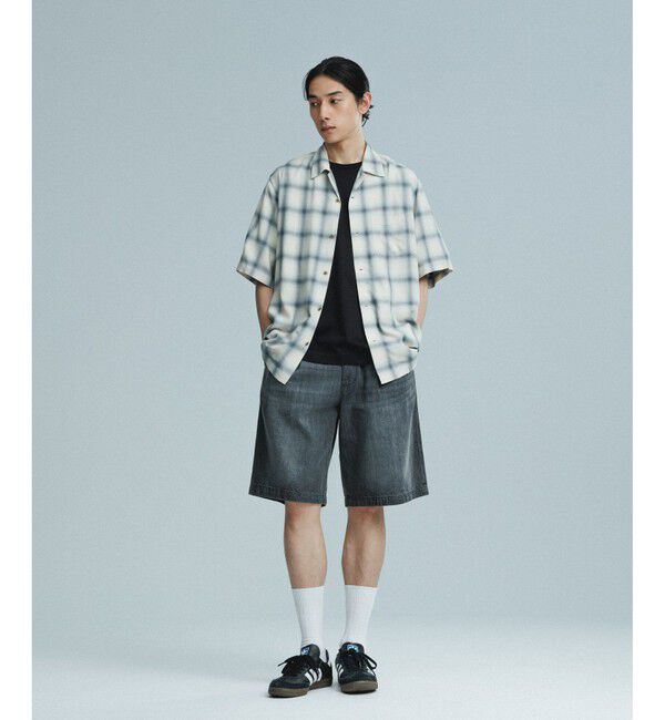 ADAM ET ROPE'「ダメージデニム バギー イージー ショーツ / ADAM ET ROPE' JEANS」|デニム|