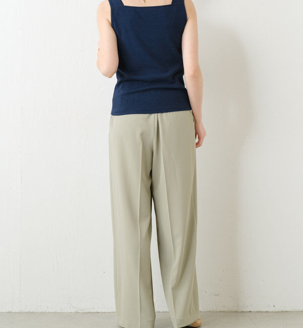  「 シアー切り替えスクエアタンクトップ」|Tシャツ・カットソー|