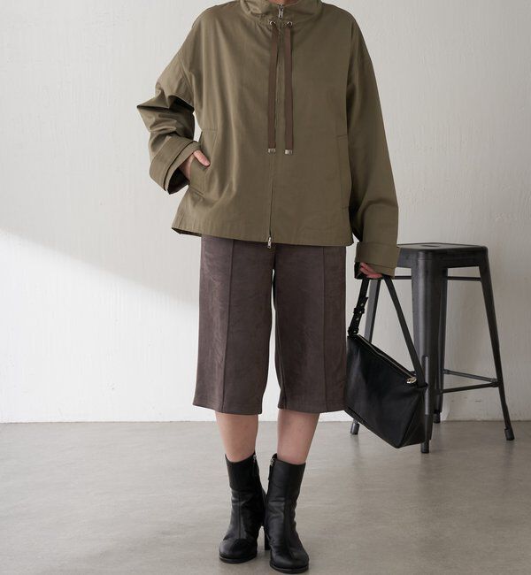  「Q.anos スエードハーフパンツ」|デニム|