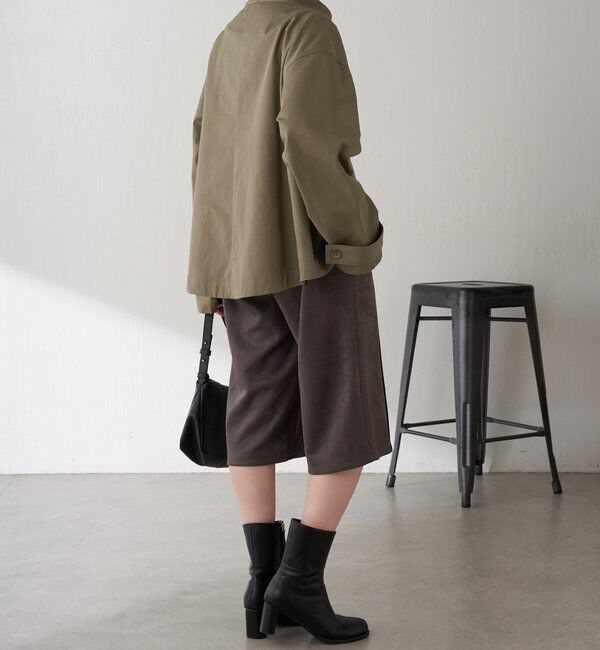  「Q.anos スエードハーフパンツ」|デニム|