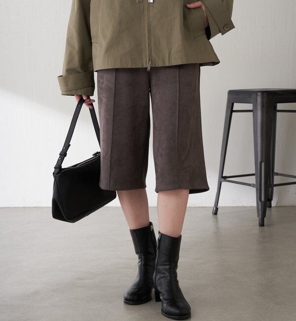  「Q.anos スエードハーフパンツ」|デニム|