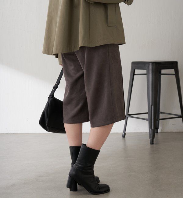  「Q.anos スエードハーフパンツ」|デニム|