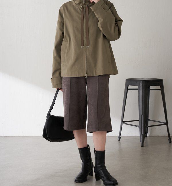  「Q.anos スエードハーフパンツ」|デニム|