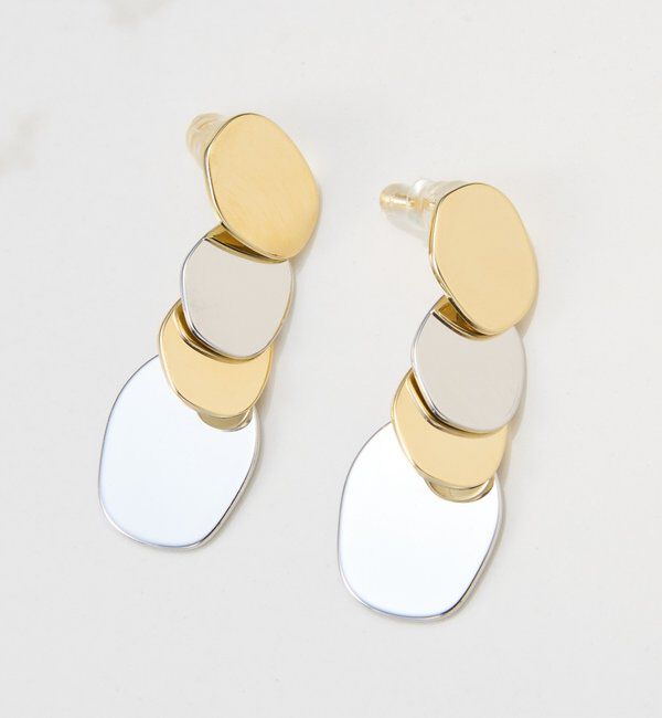  「	【PAPILLONNER/パピヨネ】オーバルコンビピアス」|リング|