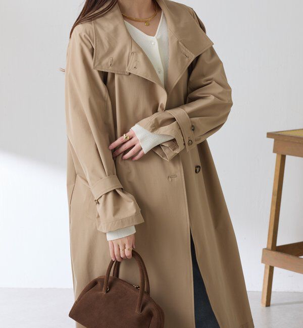  「【手洗いできる/撥水/軽量/ストレッチ】撥水スタンドネックコート」|その他|