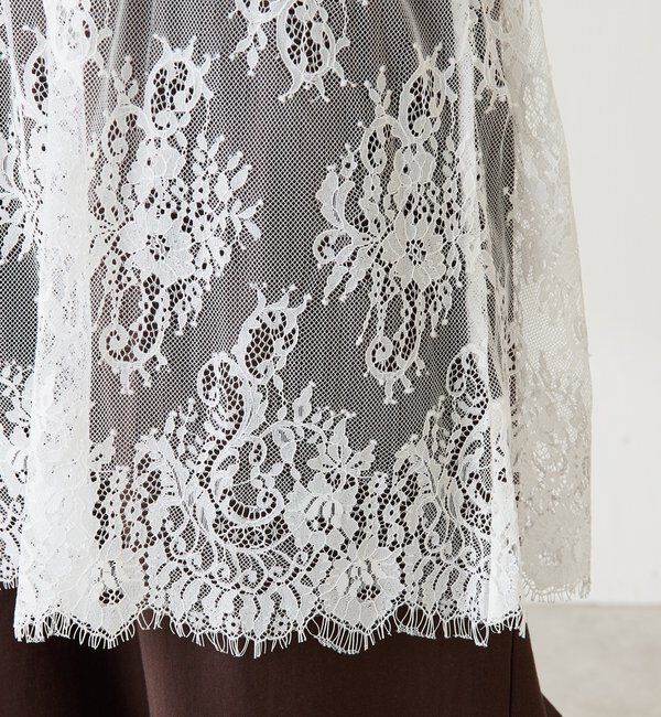  「【PAPILLONNER/パピヨネ】レースレイヤードミニスカート」|その他|