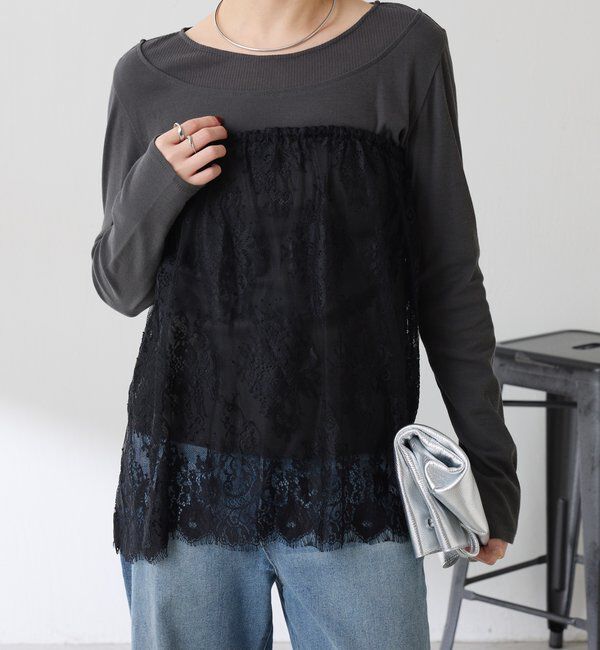  「【PAPILLONNER/パピヨネ】レースレイヤードミニスカート」|その他|