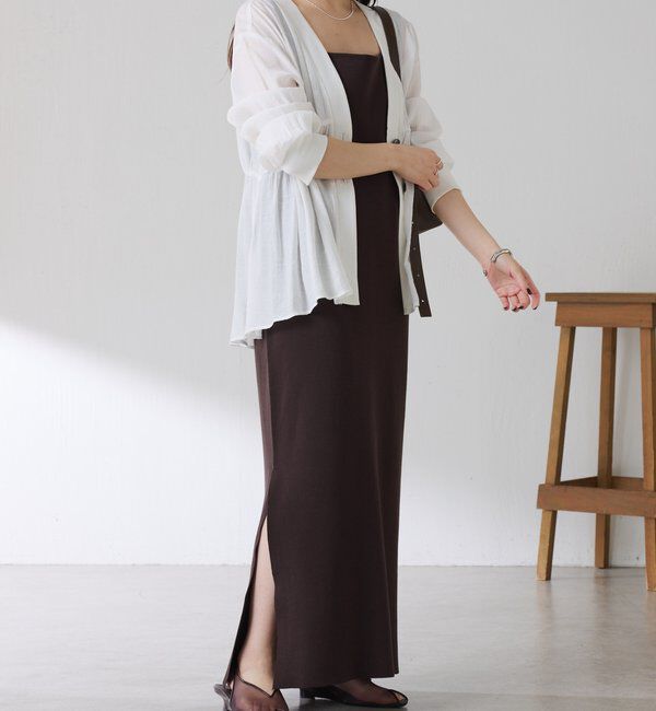  「【前後２通り/２サイズ展開】ミラノリブニットワンピース」|ワンピース|