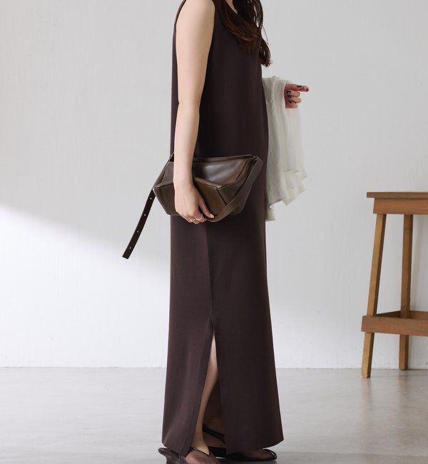  「【前後２通り/２サイズ展開】ミラノリブニットワンピース」|ワンピース|