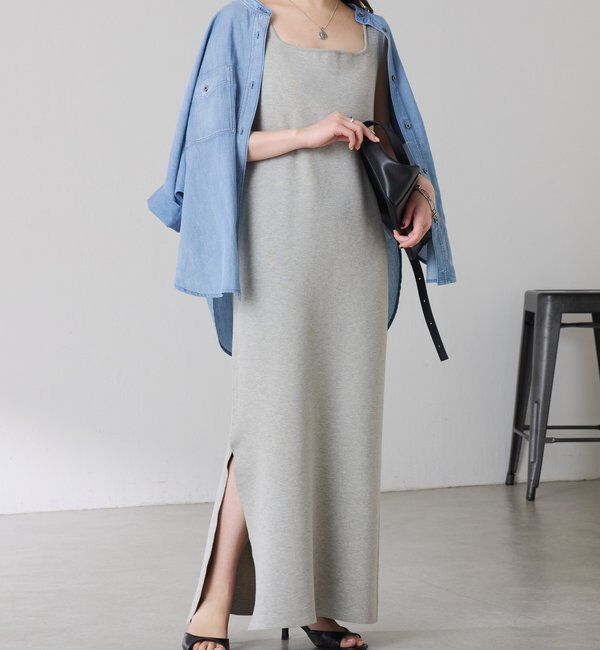  「【前後２通り/２サイズ展開】ミラノリブニットワンピース」|ワンピース|