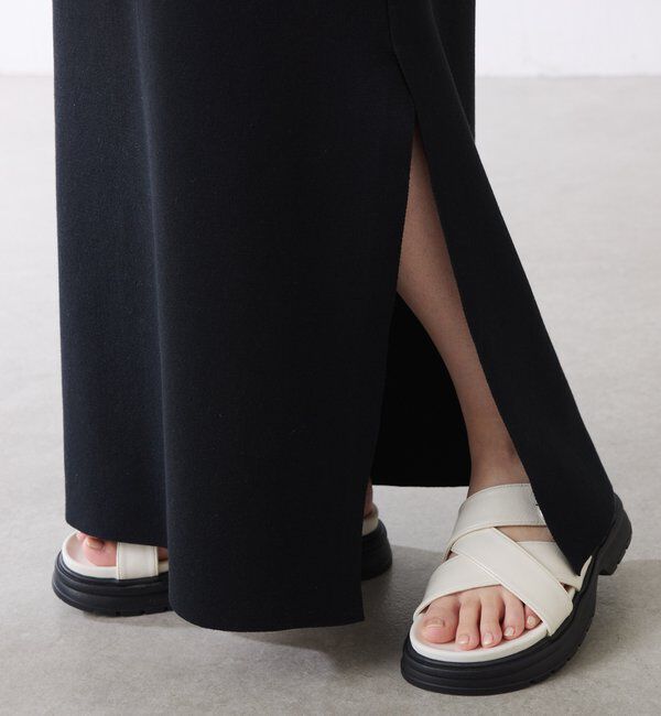  「【前後２通り/２サイズ展開】ミラノリブニットワンピース」|ワンピース|