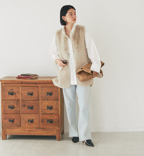  「【全骨格美脚見え！】slit DENIM」|デニム|