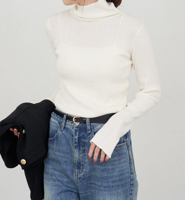  「ハイネックリブニット」|ニット・セーター|