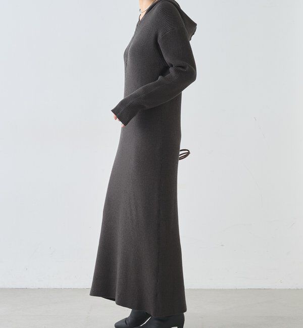  「フーデットジップワンピース」|ワンピース|