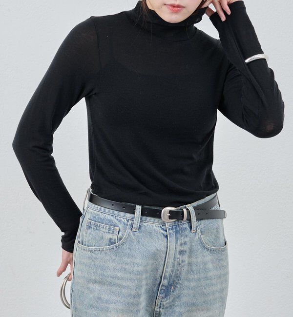  「シアータートルプルオーバー」|ニット・セーター|ブラック