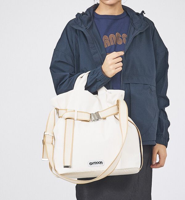 Rouge vif「【OUTDOOR PRODUCTS / アウトドアプロダクツ】2wayTote」|ショルダー・メッセンジャー|アイボリー