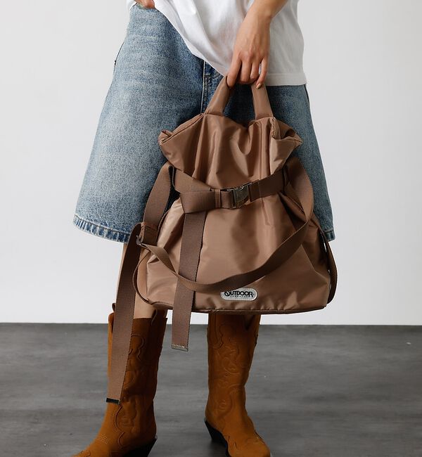 Rouge vif「【OUTDOOR PRODUCTS / アウトドアプロダクツ】2wayTote」|ショルダー・メッセンジャー|モカ