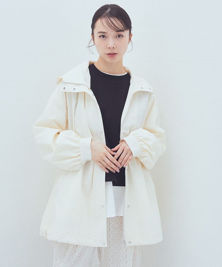 earth music&ecology「ドロストミドル丈パーカー」|ブルゾン・スタジャン|